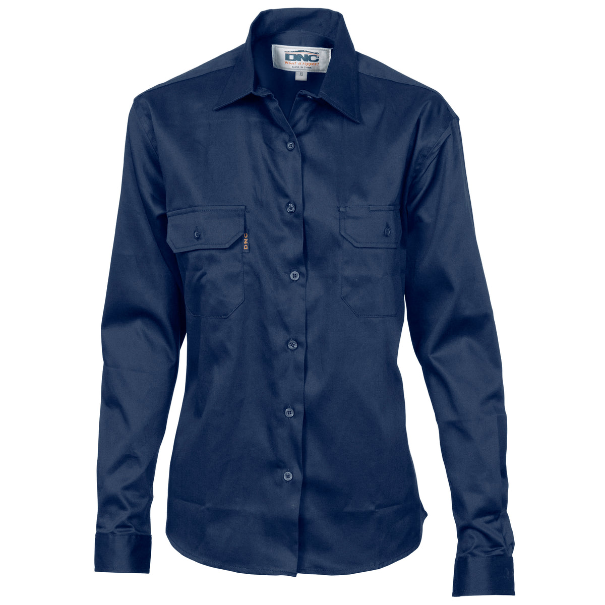 DNC Workwear Ladies Cotton Drill Work Shirt - Long Sleeve 3232