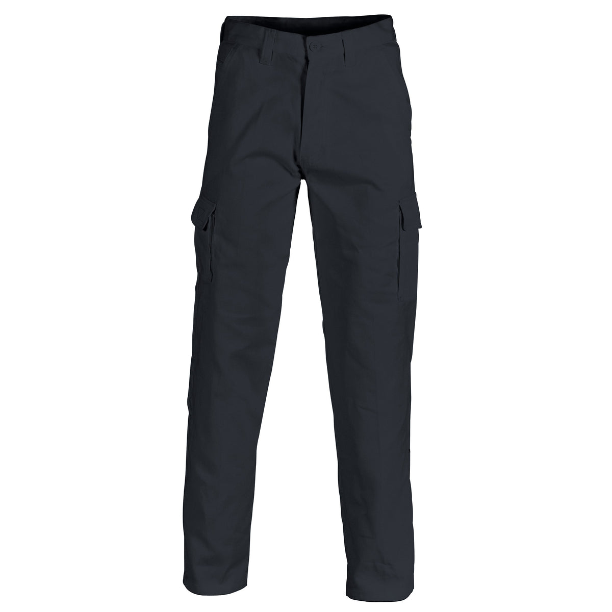 Cotton Drill Cargo Pants - Black