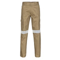 Cotton Drill Cargo Pants With CSR R/Tape - Khaki