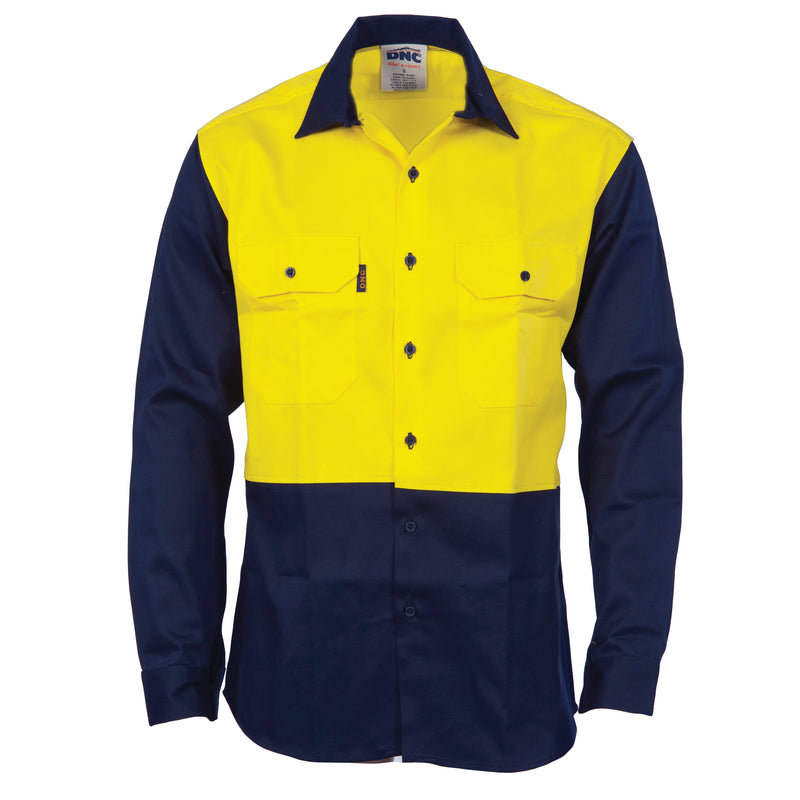 DNC Workwear Patron Saint® Flame Retardant Two Tone Drill Shirt - L/S 3406
