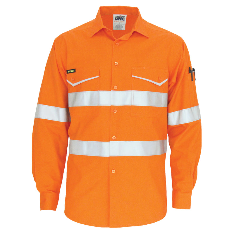DNC Workwear RipStop Cotton Cool Shirt with CSR Reflective Tape - L/S 3590