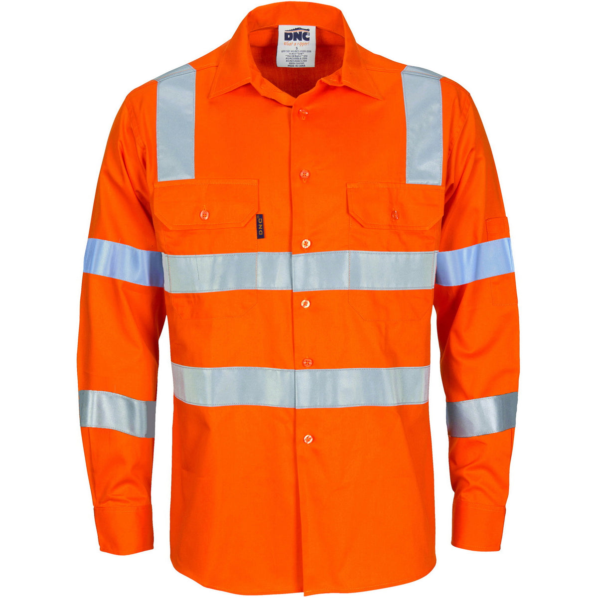 DNC Workwear HiVis D/N Lightweight Cotton Shirt 3743