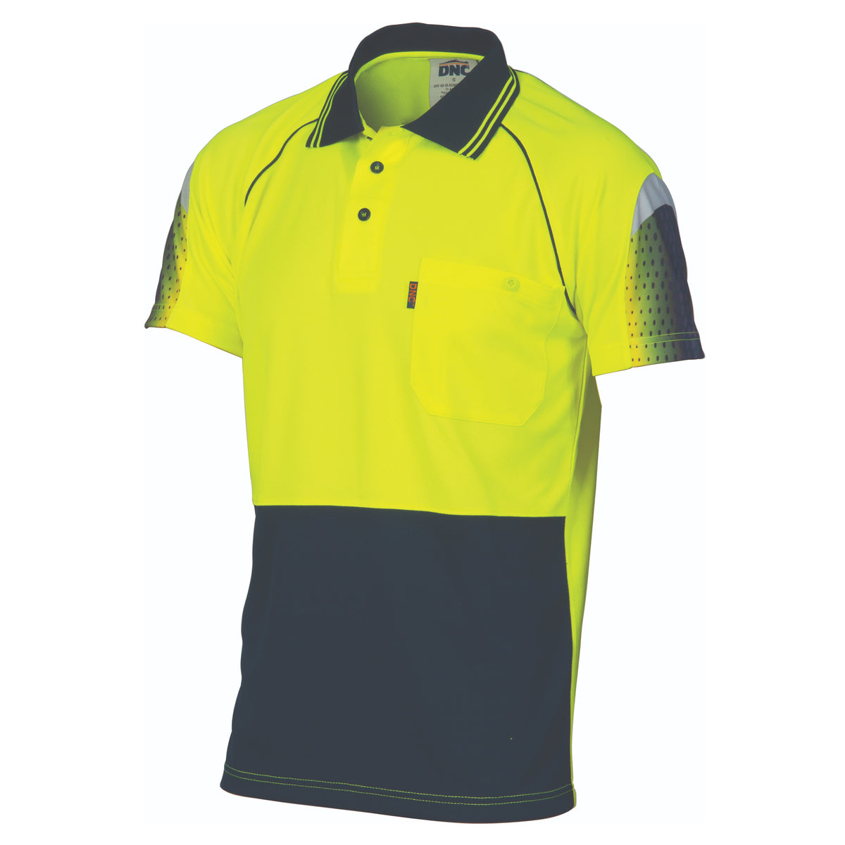 DNC Workwear HiVis Cool-Breathe Sublimated Piping Polo - Short Sleeve 3751