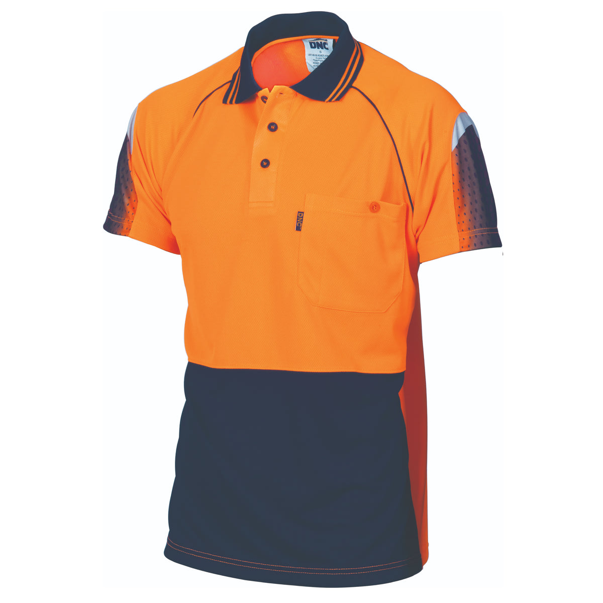 DNC Workwear HiVis Cool-Breathe Sublimated Piping Polo - Short Sleeve 3751