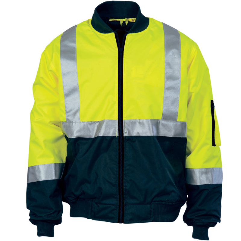 DNC Workwear HiVis Two Tone Bomber Jacket with CSR R/Tape 3762