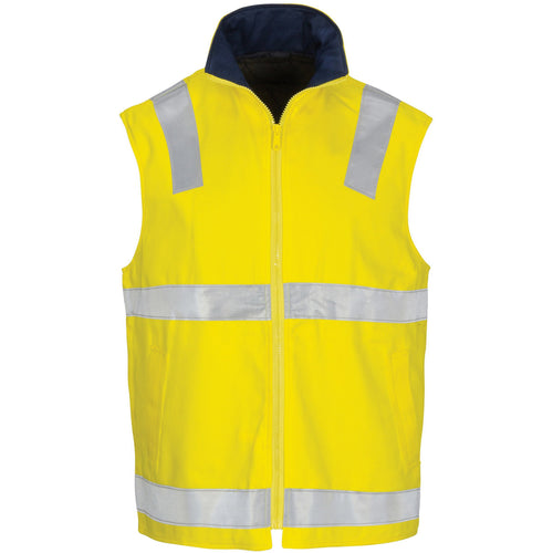 HiVis Cotton Drill Reversible Vest with CSR R/Tape
