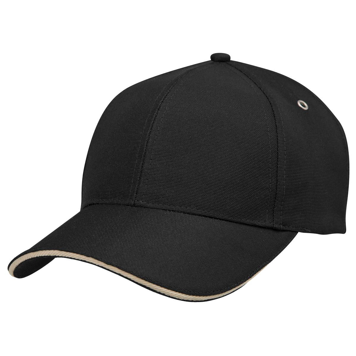 PET CAP - Black / Sandstone - Front