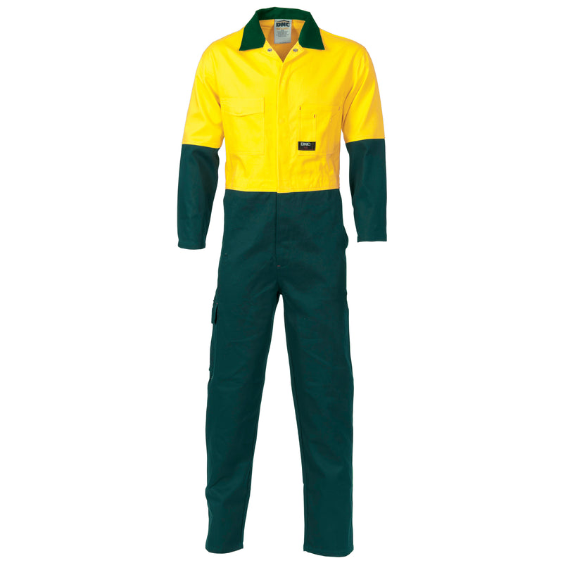DNC Workwear HiVis Two Tone Cotton Coverall 3851