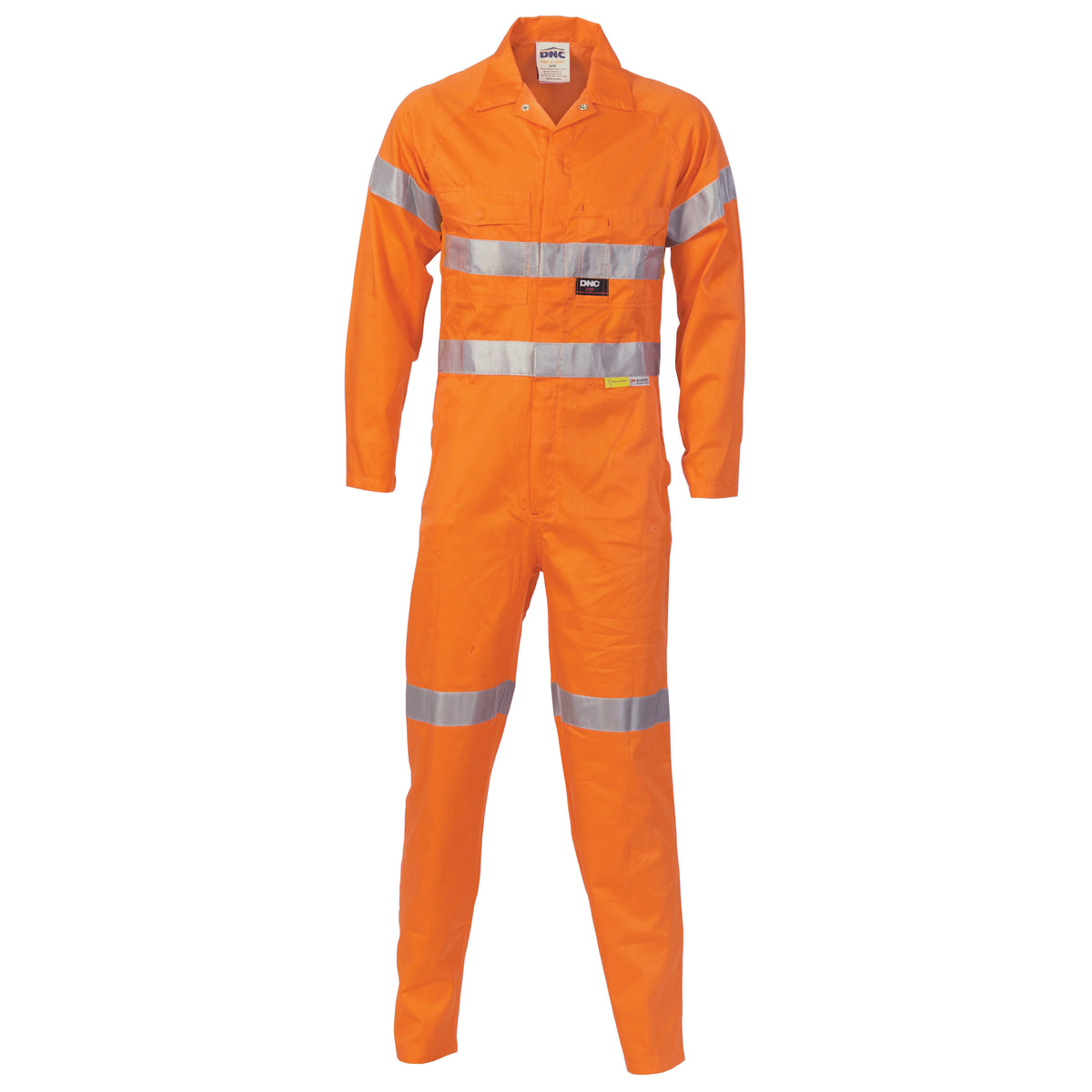 DNC Workwear HiVis Cotton Coverall with CSR R/Tape 3854