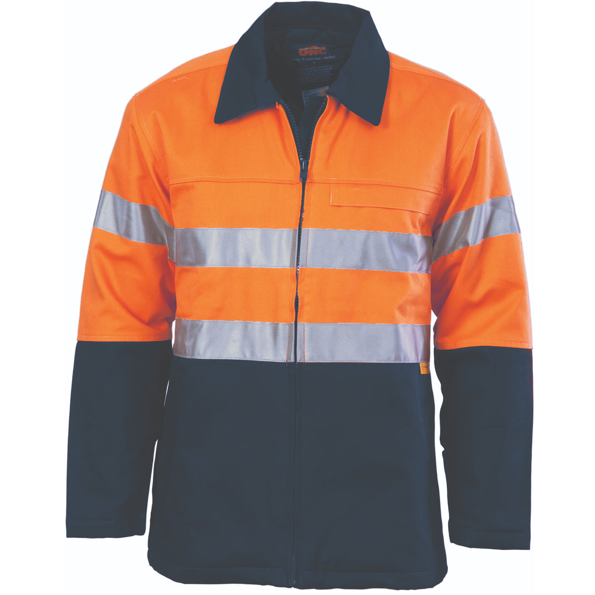 DNC Workwear HiVis Two Tone Protector Drill Jacket with CSR R/Tape 3858
