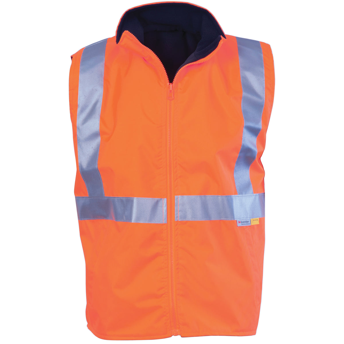 DNC Workwear HiVis Reversible Vest with CSR R/Tape 3865