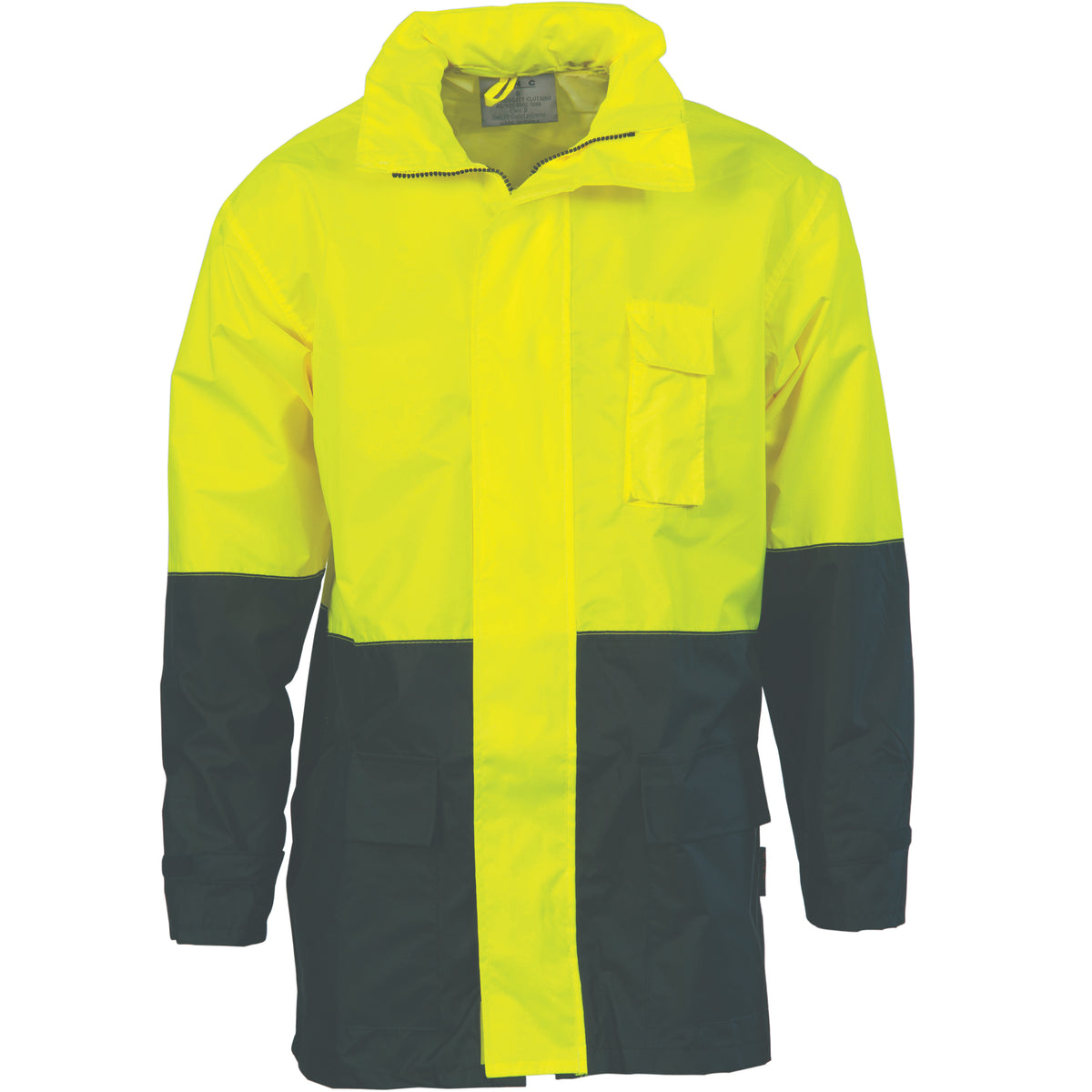 DNC Workwear HiVis Two Tone Lightweight Rain Jacket 3877