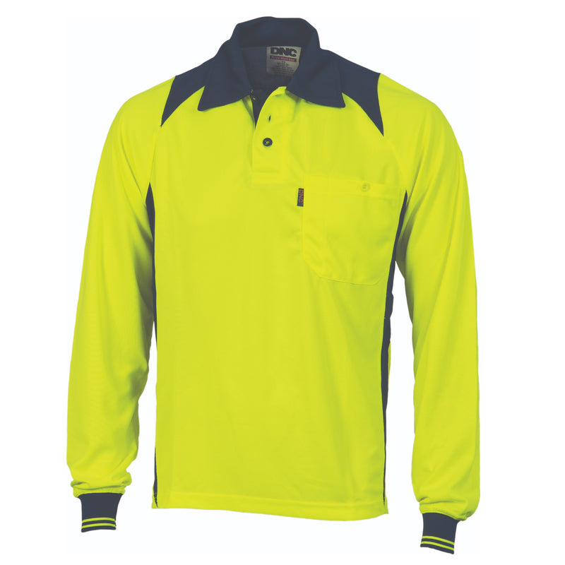 DNC Workwear Cool-Breathe Action Polo Shirt - Long Sleeve 3894