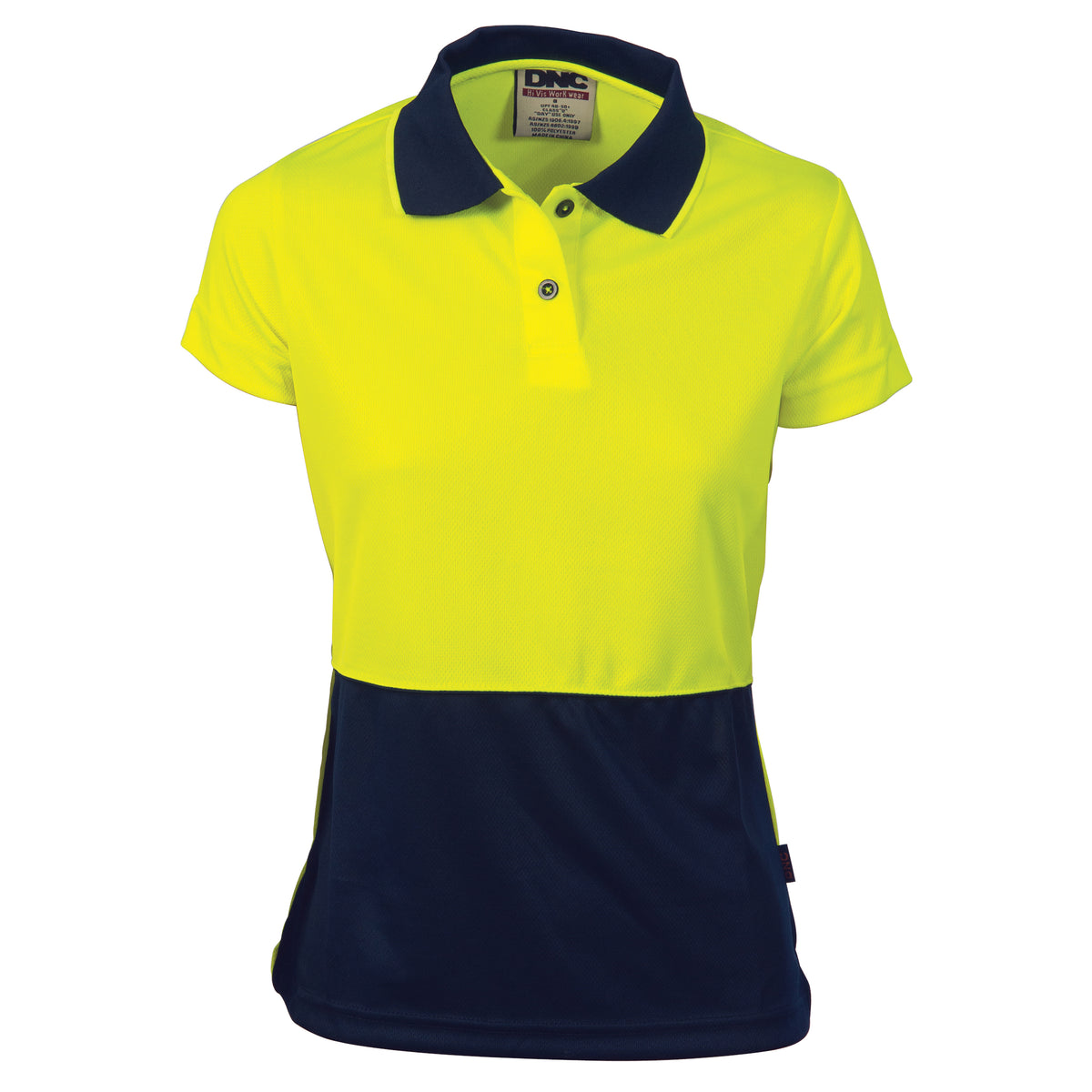 DNC Workwear Ladies HiVis Two Tone Polo - Short Sleeve 3897