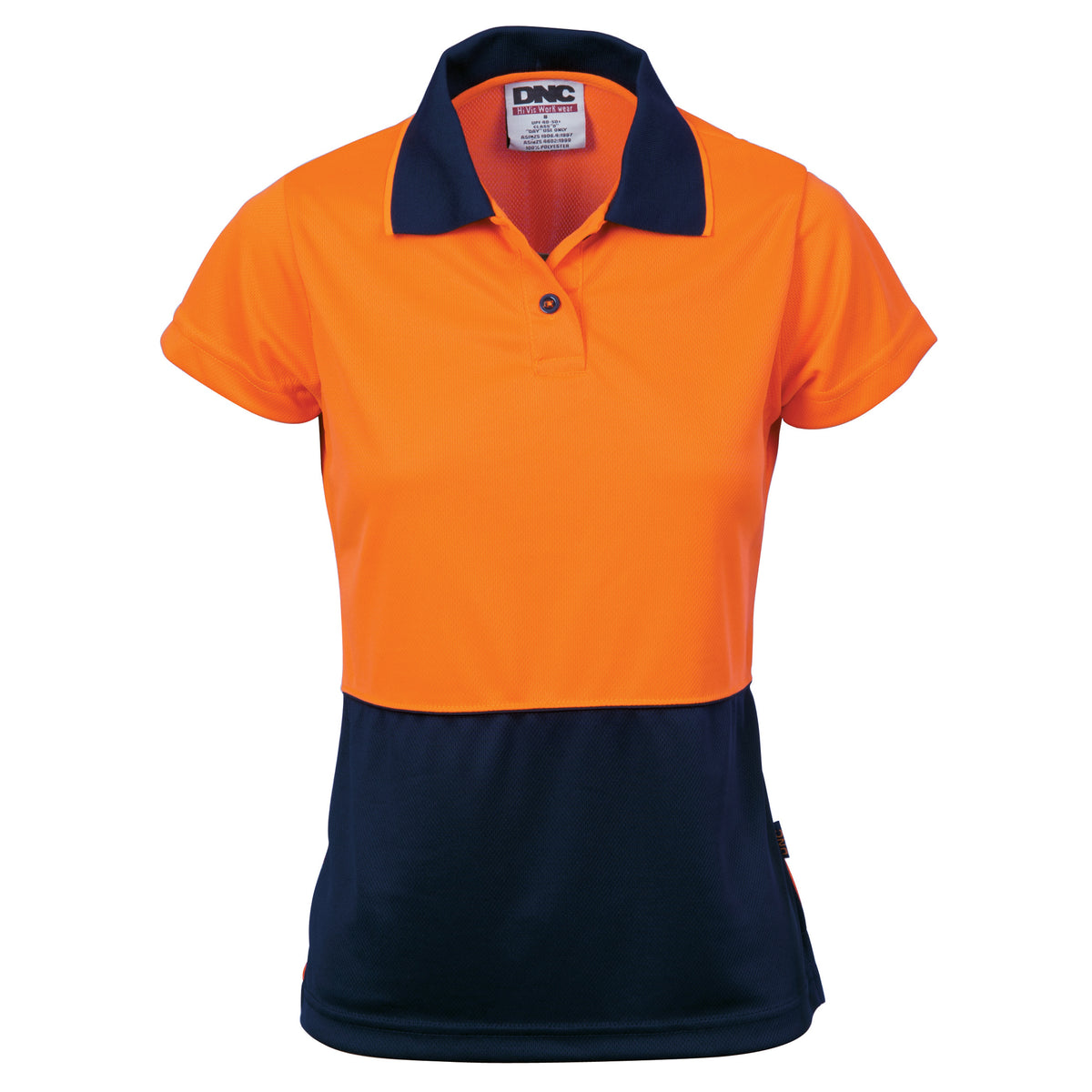 DNC Workwear Ladies HiVis Two Tone Polo - Short Sleeve 3897