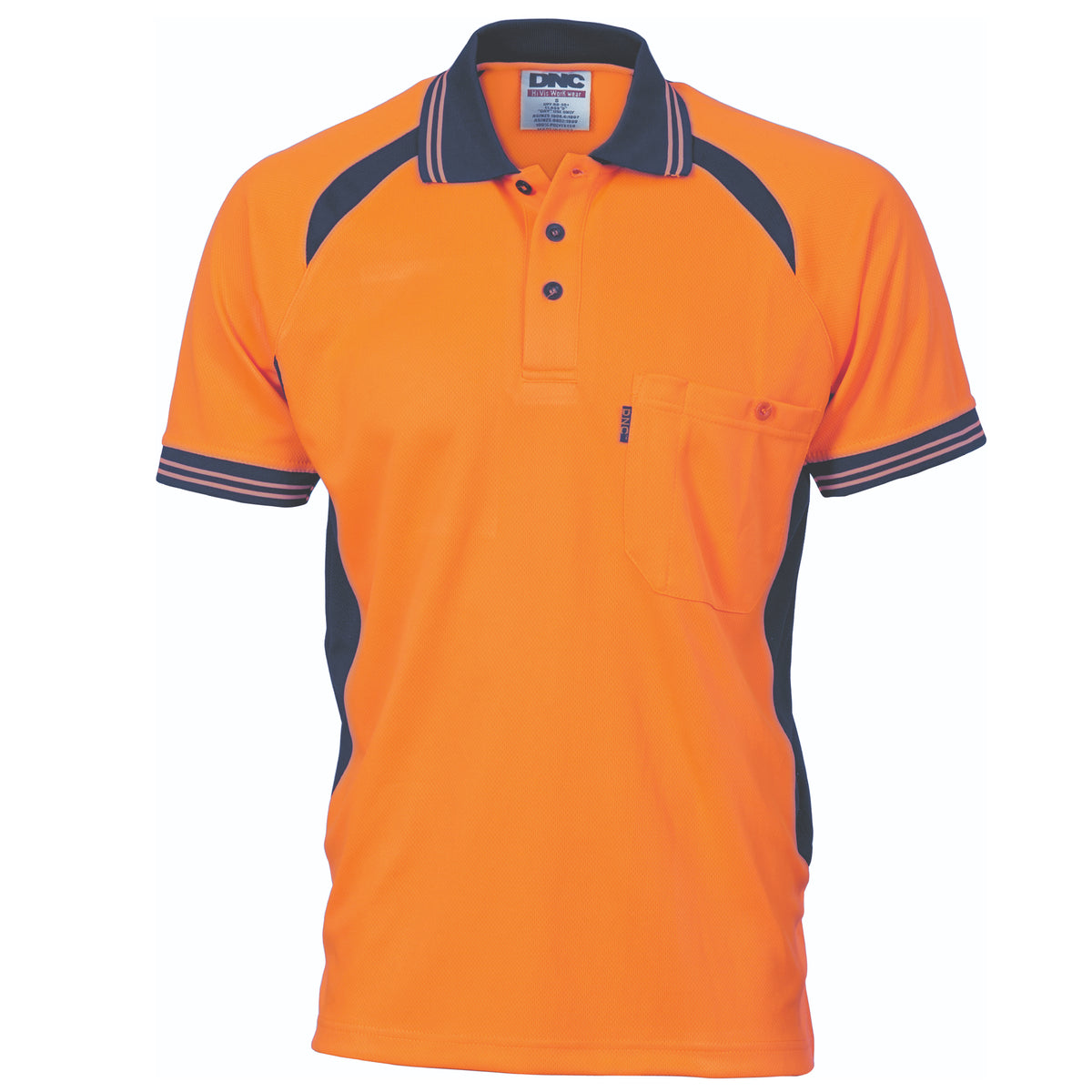 DNC Workwear Cool-Breeze Contrast Mesh Polo - short sleeve 3901