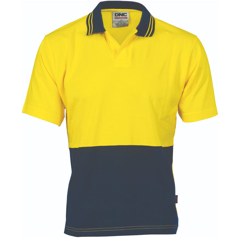 DNC Workwear HiVis Cool-Breeze Cotton Jersey Food Industry Polo - Short Sleeve 3905