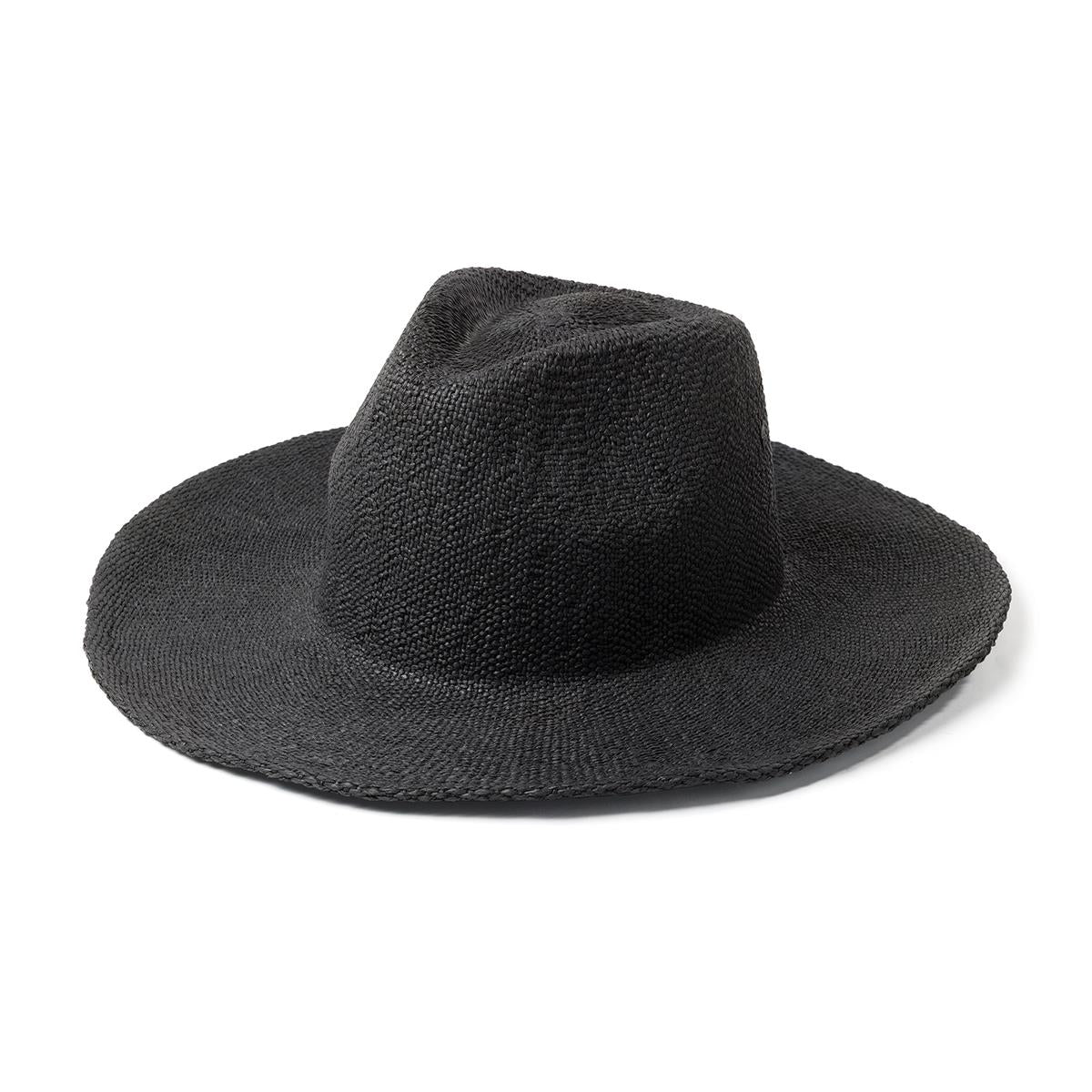 Airlie Paper Straw Hat - Black - Front