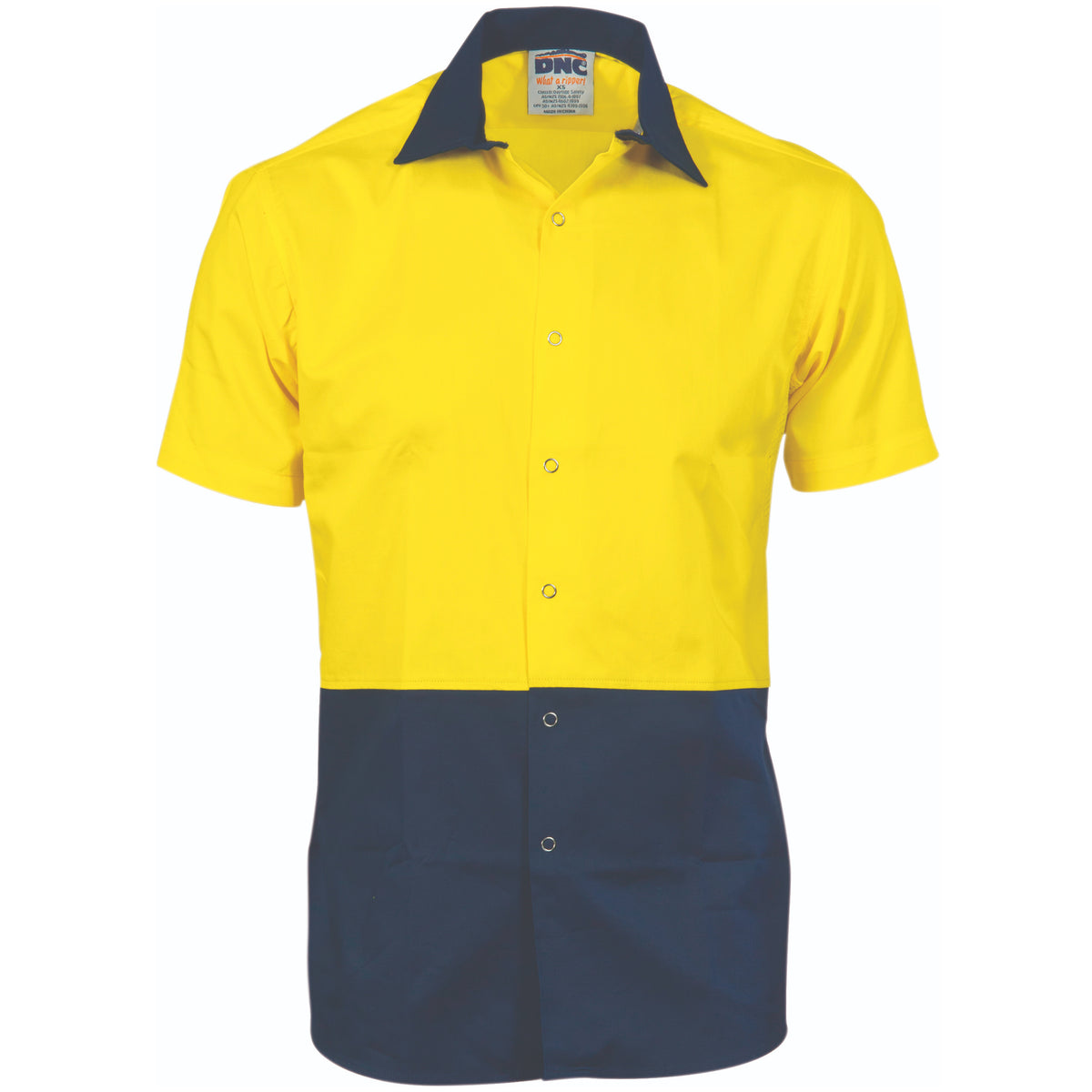 DNC Workwear HiVis Cool Breeze Food Industry Cotton Shirt - Short Sleeve 3941