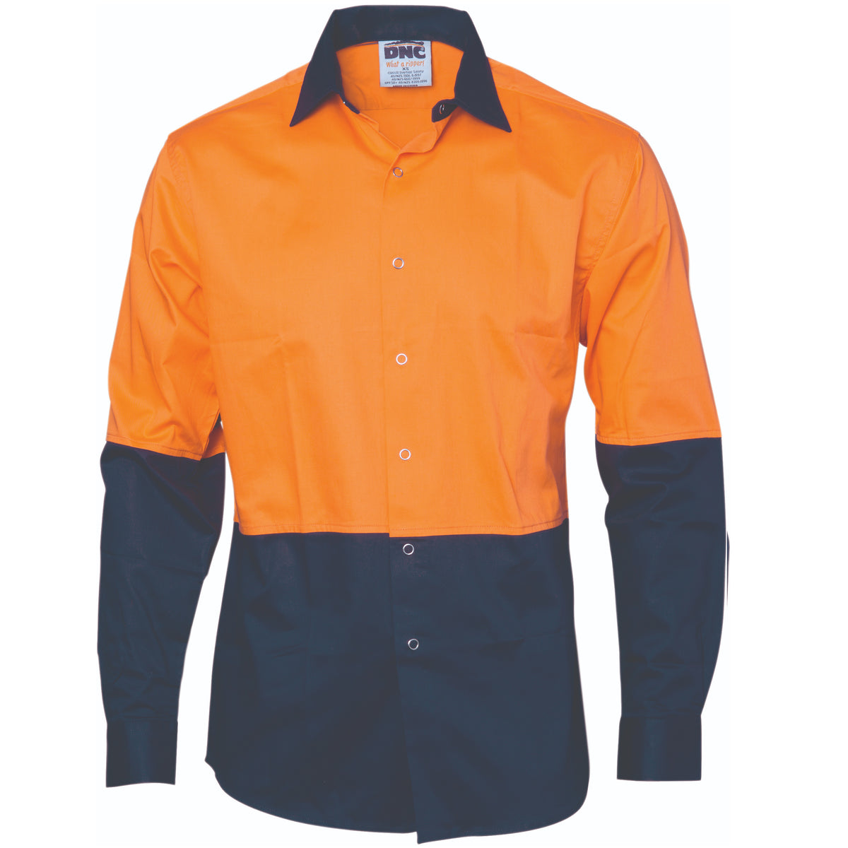DNC Workwear HiVis Cool-Breeze Food Industry Cotton Shirt - Long Sleeve 3942
