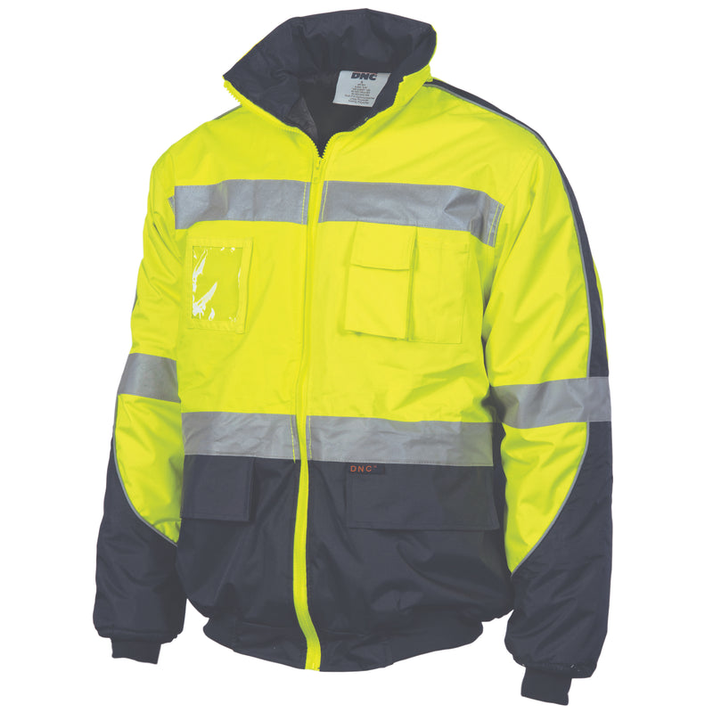 DNC Workwear HiVis D/N Contrast Bomber Jacket 3992