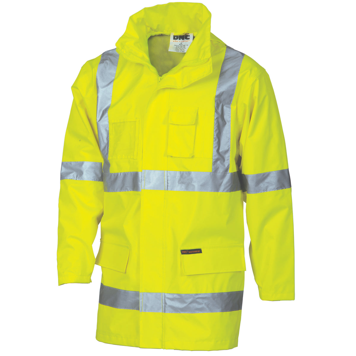DNC Workwear HiVis "X" Back D/N “2 in 1” Rain Jacket 3995