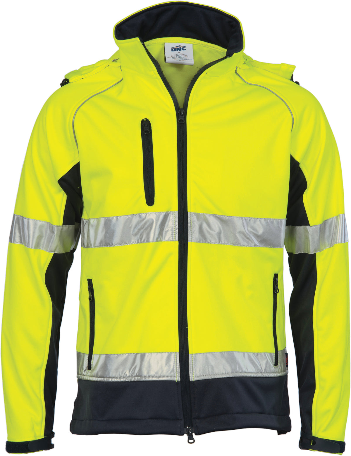 DNC Workwear HiVis "X" Back D/N “6 IN 1” Jacket (Outer Jacket and Inner Vest can be sold separately) 3997