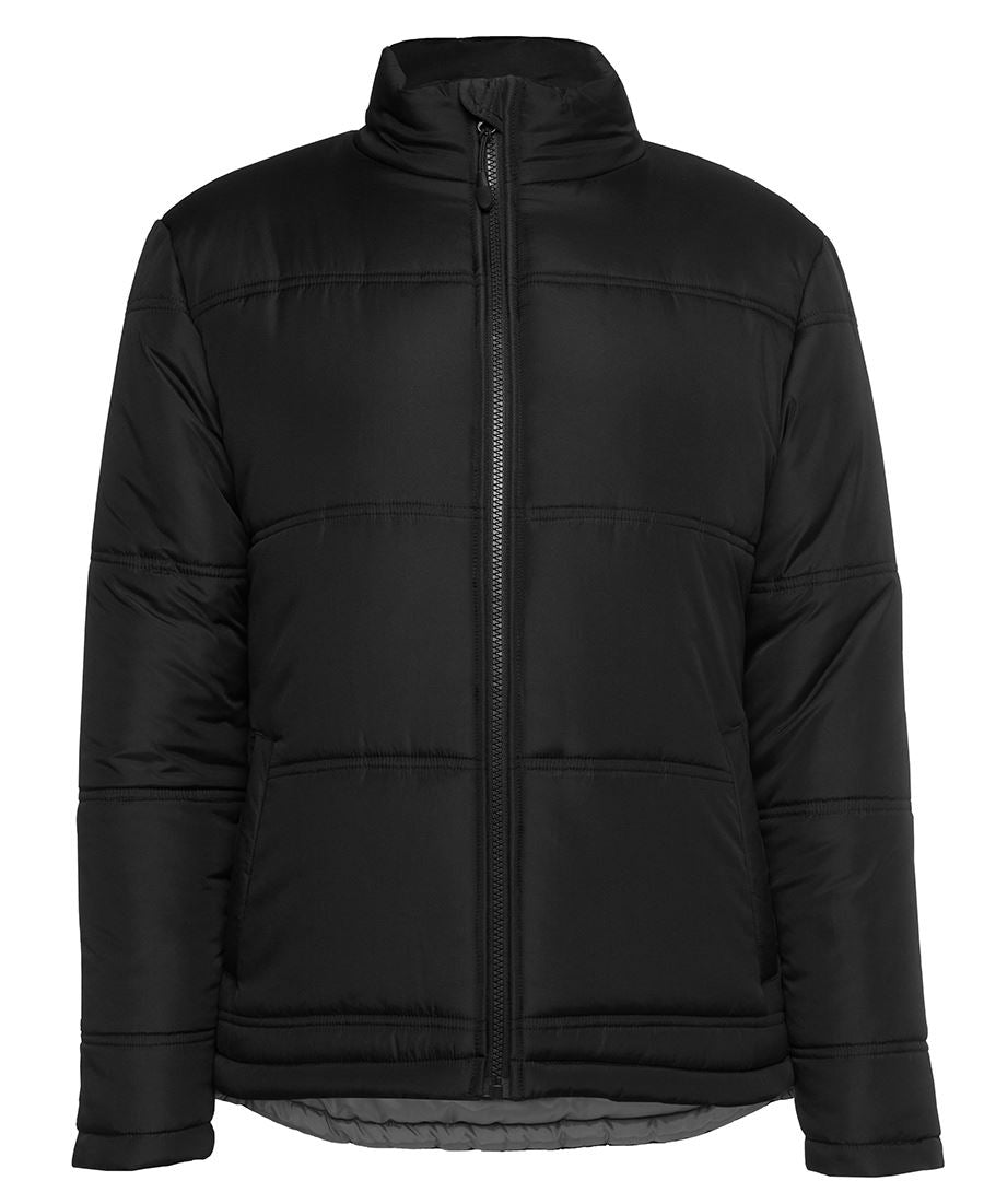 JB's Ladies Adventure Puffer Jacket - Black/Grey - Front