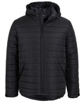 JB's Hooded Puffer Jacket - Black - Front