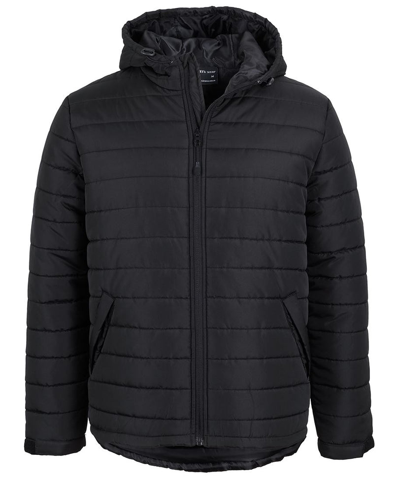 JB's Hooded Puffer Jacket - Black - Front