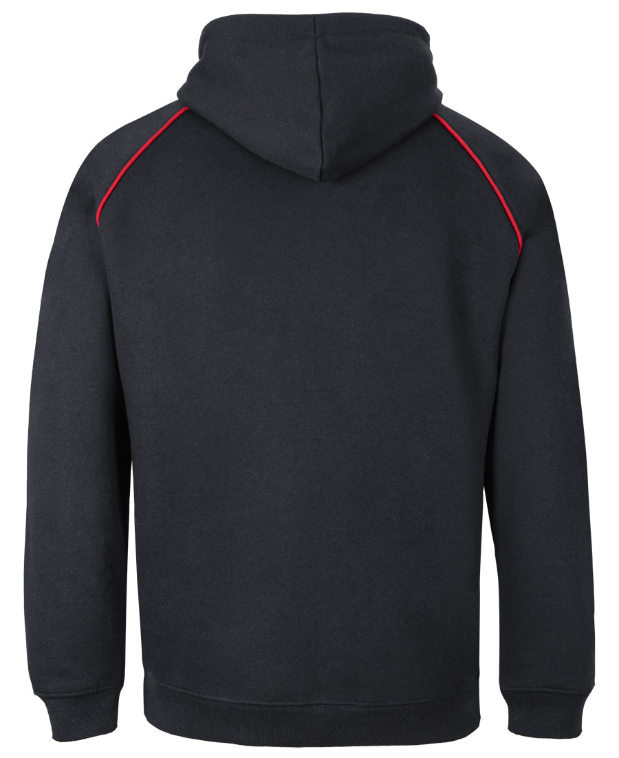 JB's Kids & Adults Contrast Fleecy Hoodie - Black/Red - Back