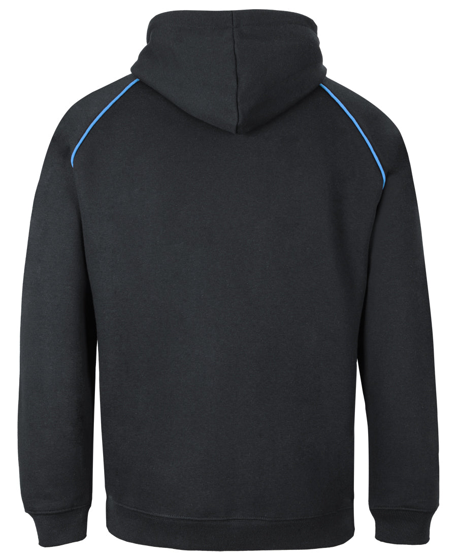JB's Kids & Adults Contrast Fleecy Hoodie - Black/Aqua - Back