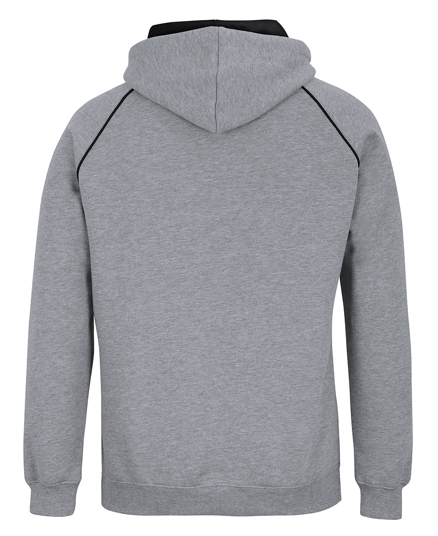 JB's Kids & Adults Contrast Fleecy Hoodie - 13% Marle/Black - Back