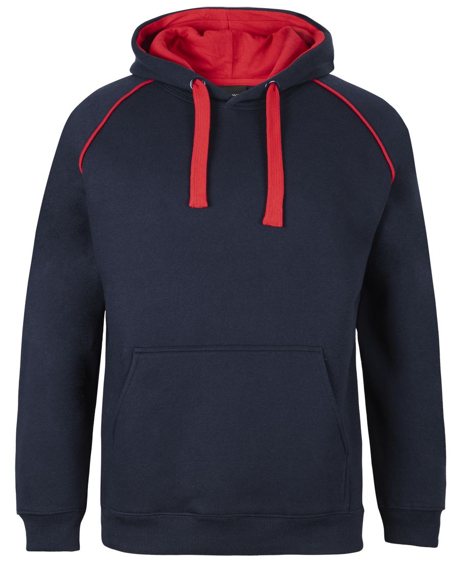 JB's Kids & Adults Contrast Fleecy Hoodie - Navy/Red - Front