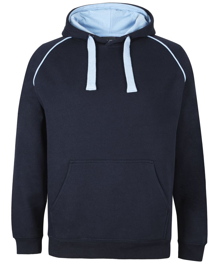 JB's Kids & Adults Contrast Fleecy Hoodie - Navy/Sky Blue - Front