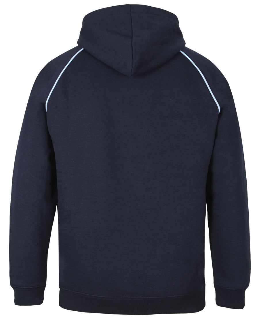JB's Kids & Adults Contrast Fleecy Hoodie - Navy/Sky Blue - Back