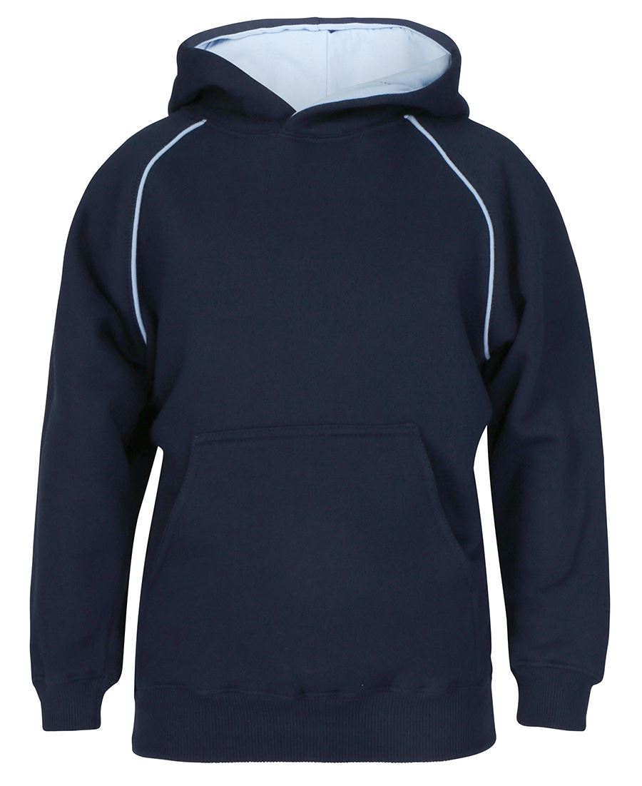 JB's Kids & Adults Contrast Fleecy Hoodie - Navy/Sky Blue - Front