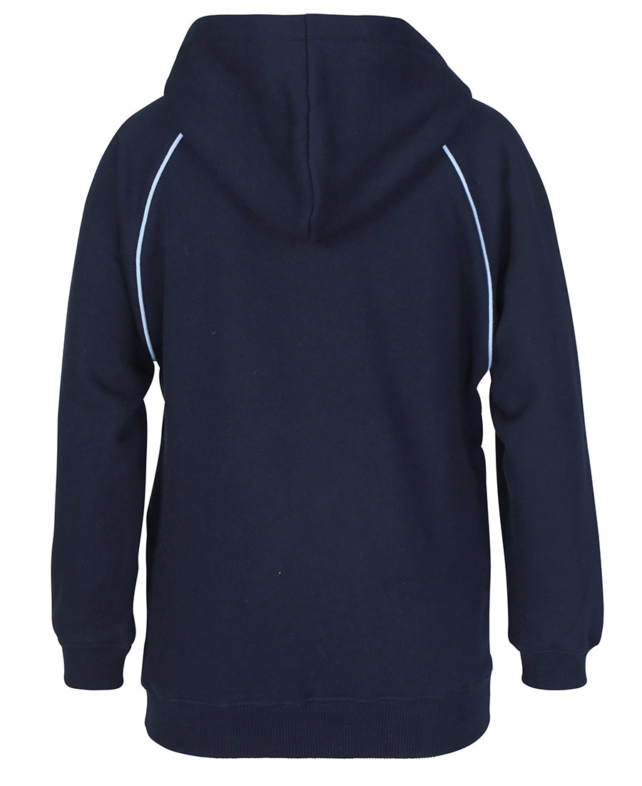 JB's Kids & Adults Contrast Fleecy Hoodie - Navy/Sky Blue - Back
