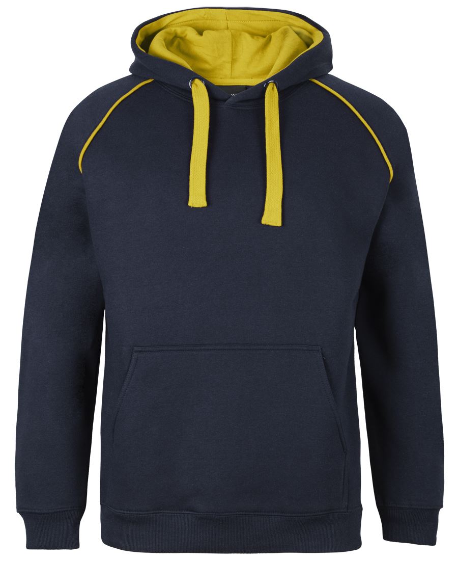 JB's Kids & Adults Contrast Fleecy Hoodie - Navy/Gold - Front