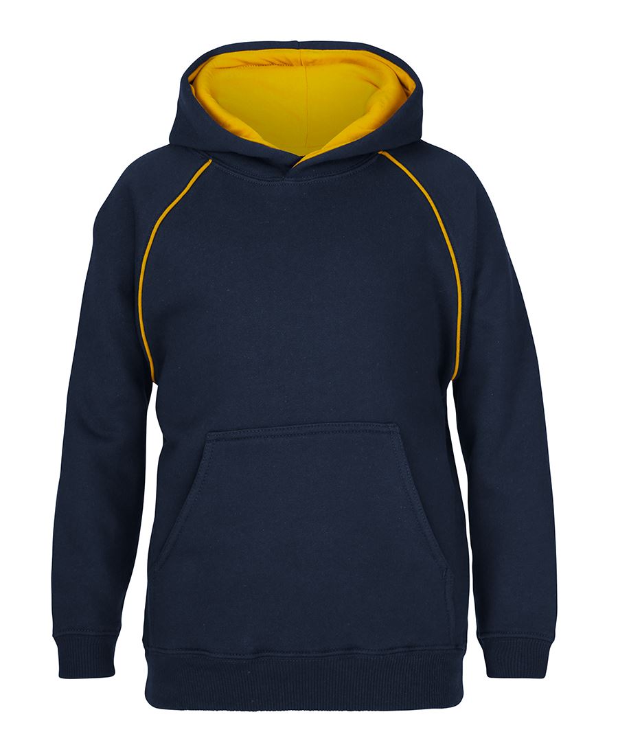 JB's Kids & Adults Contrast Fleecy Hoodie - Navy/Gold - Front