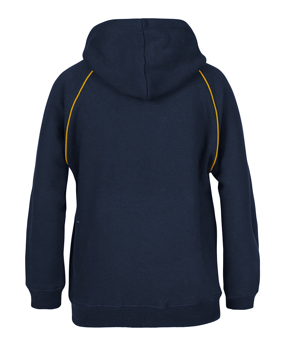 JB's Kids & Adults Contrast Fleecy Hoodie - Navy/Gold - Back