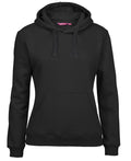 JB's Ladies Fleecy Hoodie - Black - Front