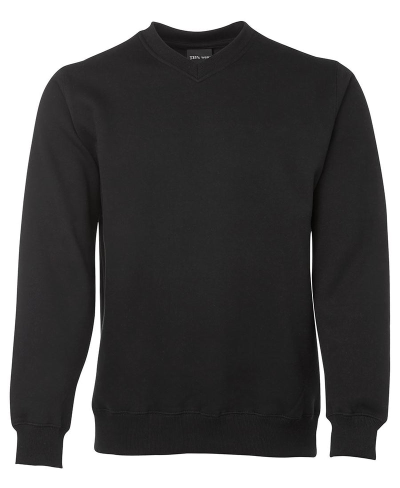 JB's V-Neck Fleecy Sweat - Black - Front