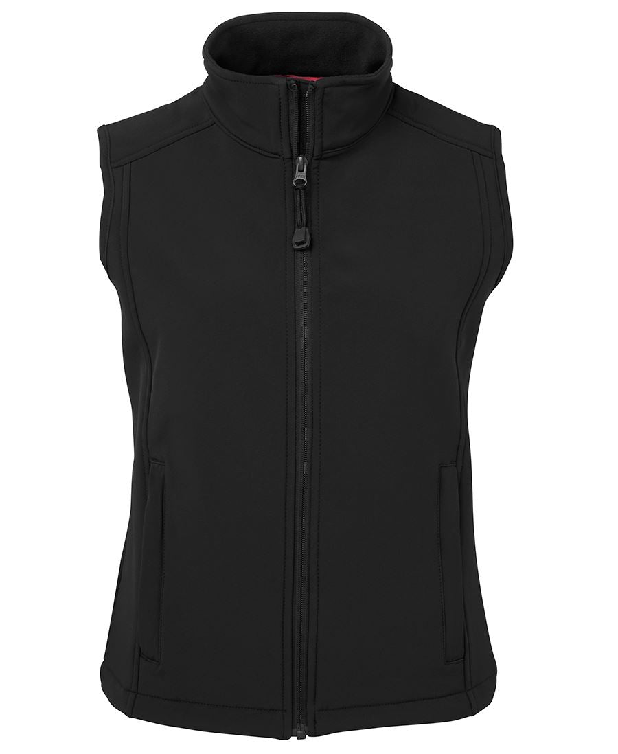 JB's Ladies Layer Soft Shell Vest - Black - Front