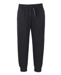 C of C Adults & Kids Cuffed Track Pant - Black - Front
