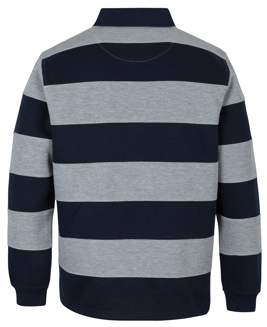 JB's Striped Rugby - Navy/13% Marle - Back