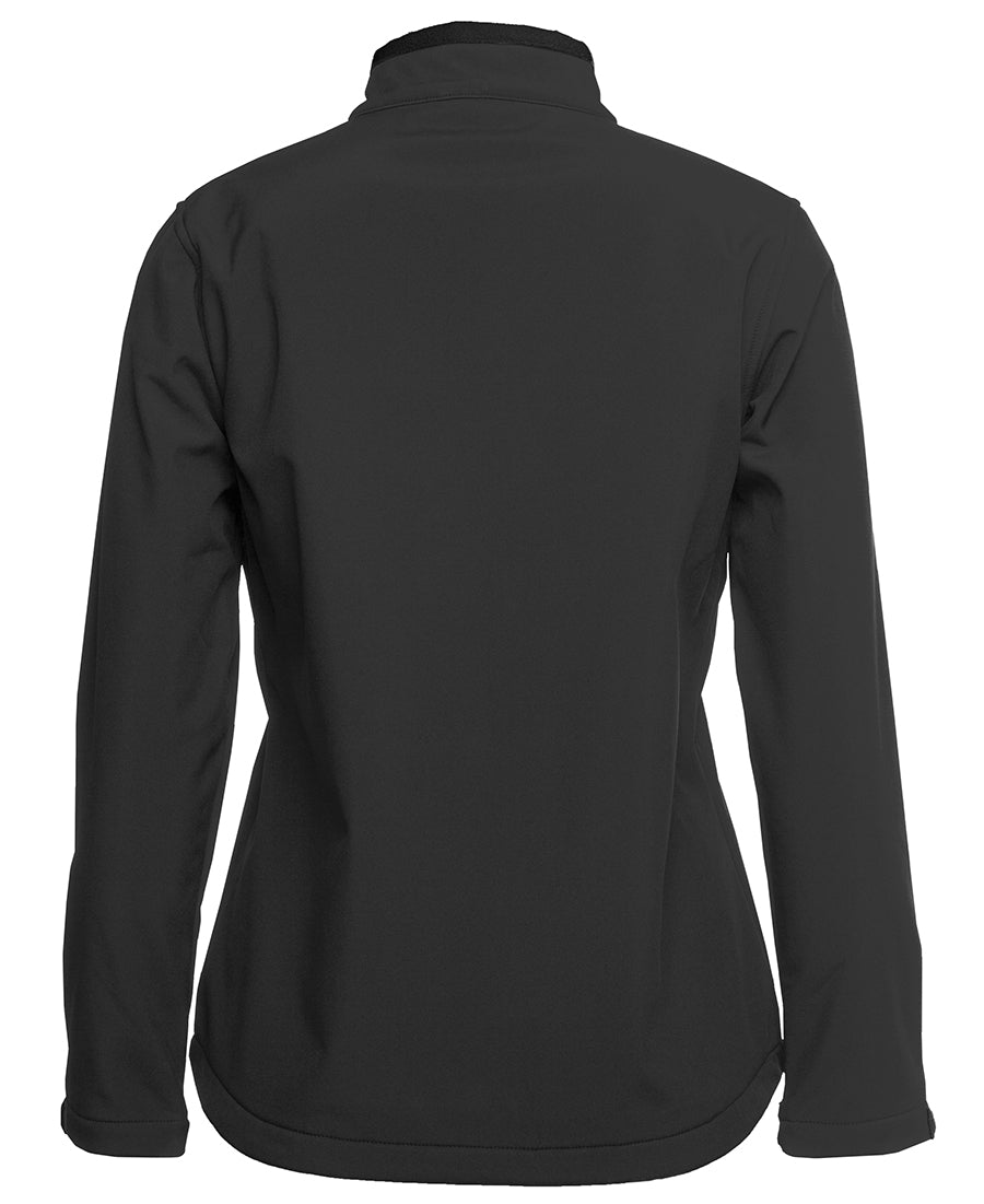 Podium Ladies Three Layer Softshell Jacket - Black - Back