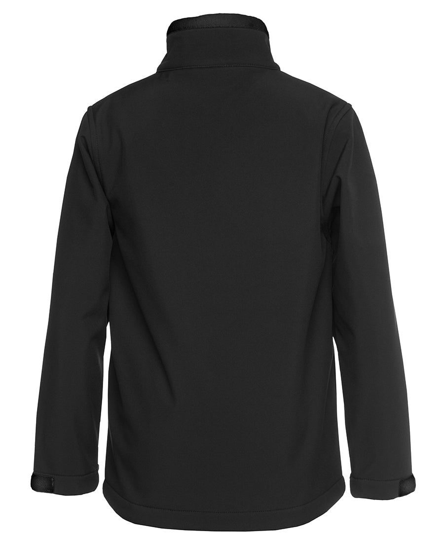 Podium Adults & Kids Three Layer Softshell Jacket - Black - Back