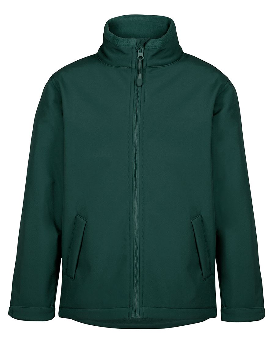 Podium Adults & Kids Three Layer Softshell Jacket - Forest - Front