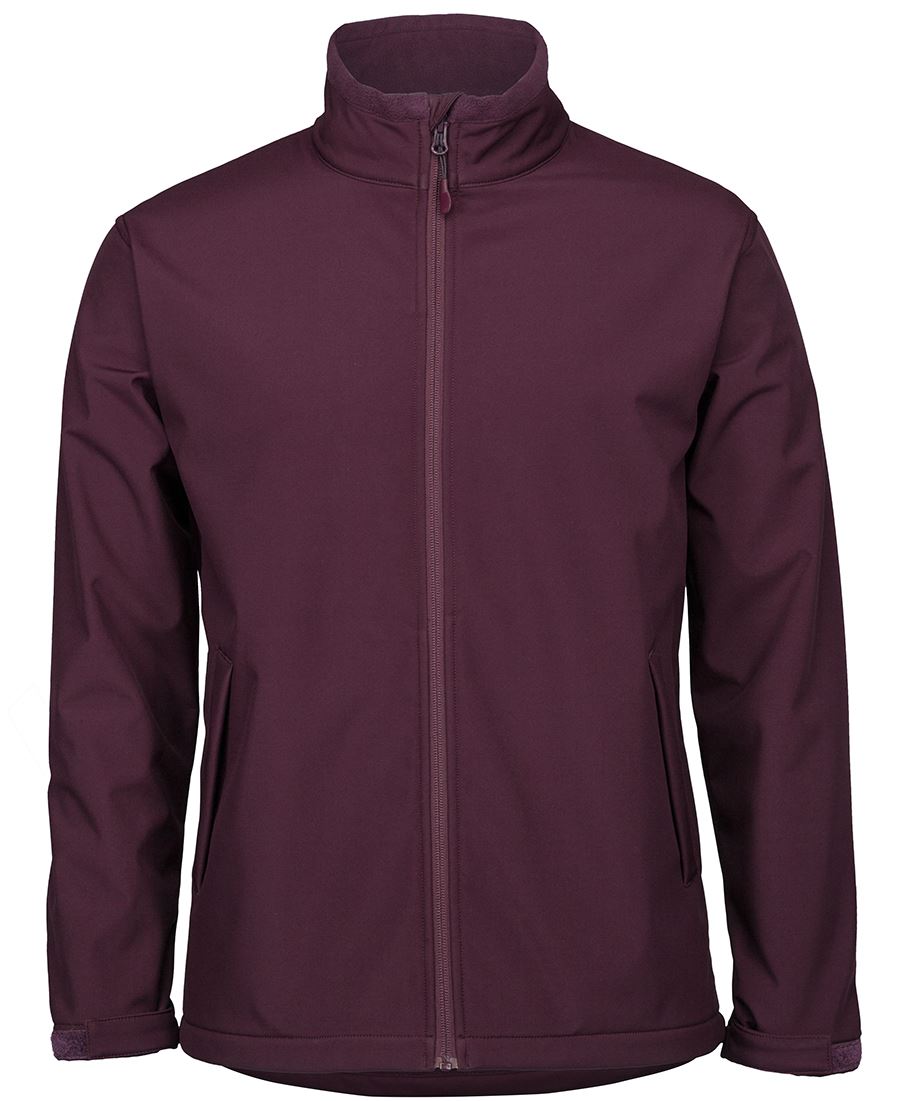 Podium Adults & Kids Three Layer Softshell Jacket - Maroon - Front